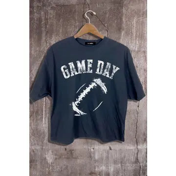 Game Day Football Graphic Crop Tee